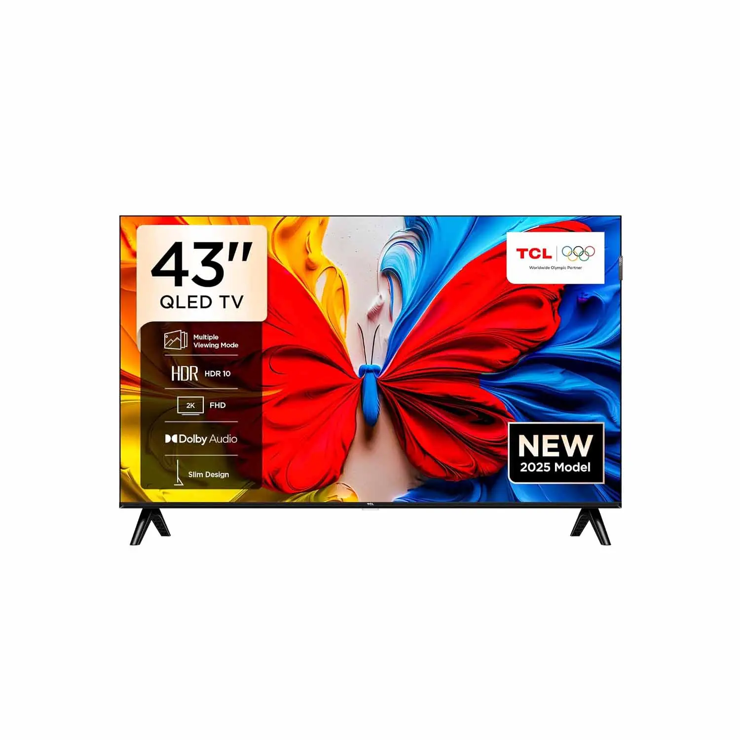TCL 43S5K Television 43 Inch Smart TV QLED HDR 10 Google TV, Dolby Audio, Game Mode, Multiple Eye Care with Slim Design