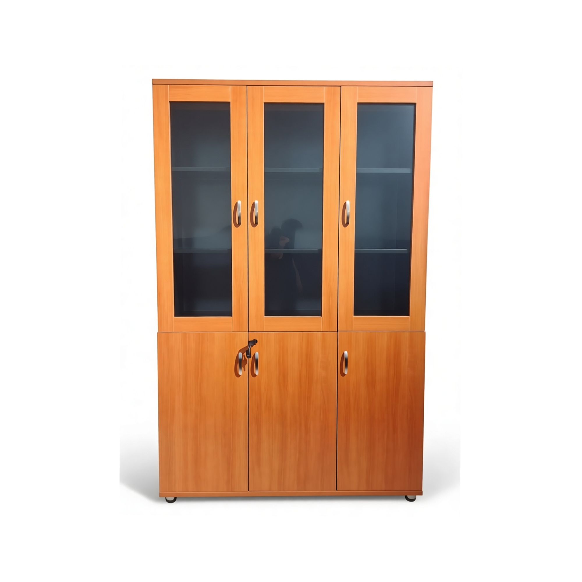 ARMOIRE A/3 P VITRE+3P EN BOIS 120X50X200 R- FC-003 -SS