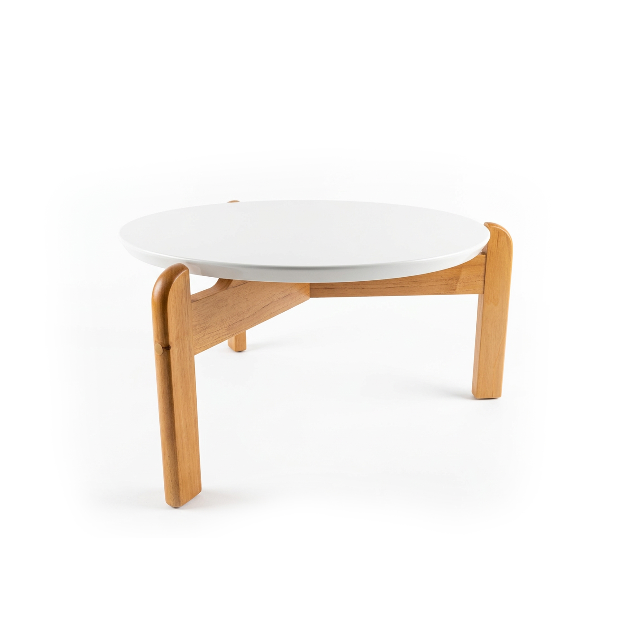 TABLE BASSE CENTRALE EN BOIS 64X32X64CMS R - 6008124 - LIZZ (COL: WHITE/CEDAR) - CASA D