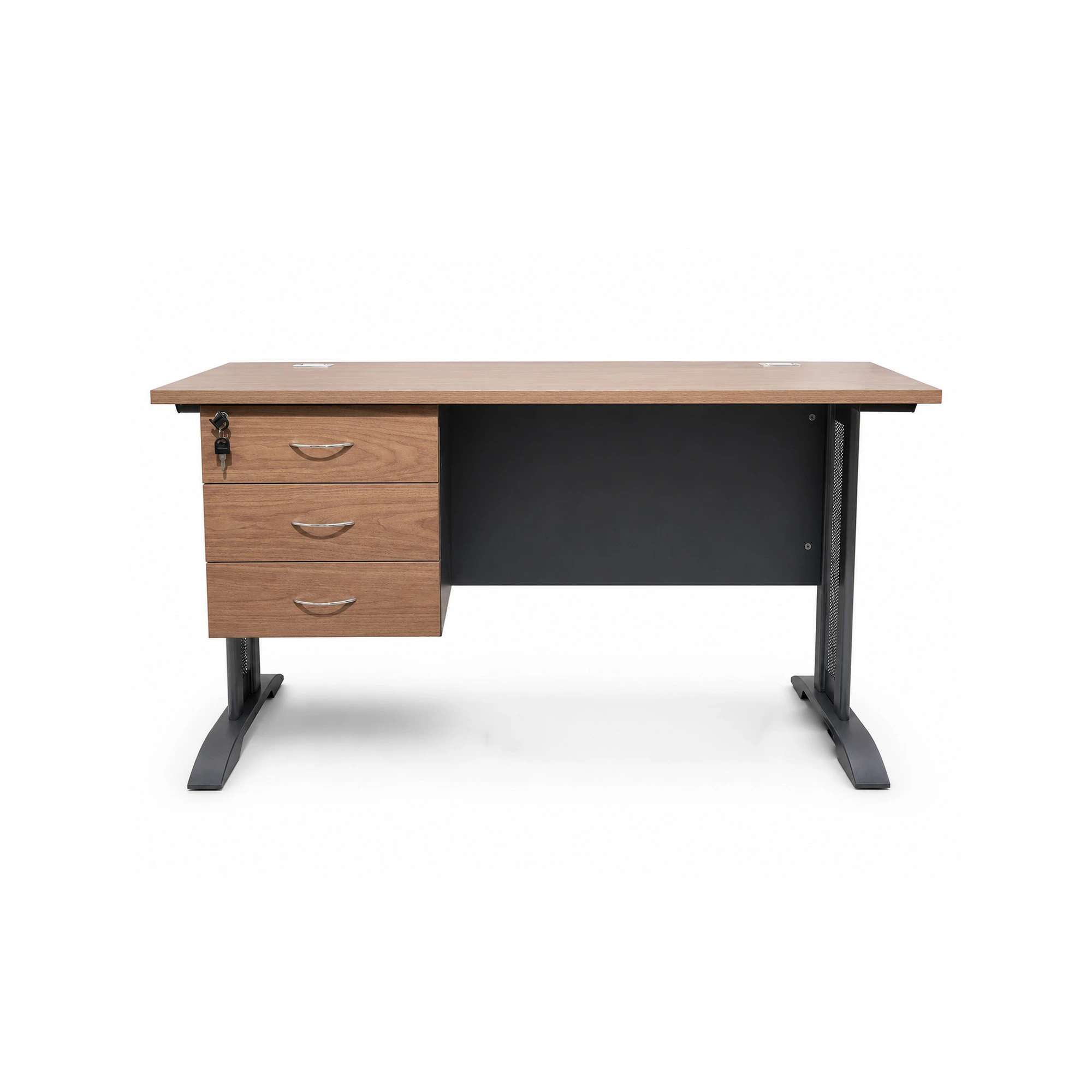 BUREAU A/3 TIR FIX 140X75X75 R - OZ-1331-14A CAMEL OAK/D.GREY - STL